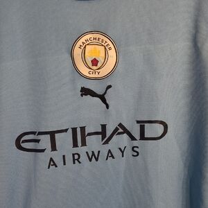 Puma Manchester City Light Blue Home Jersey with Etihad Print